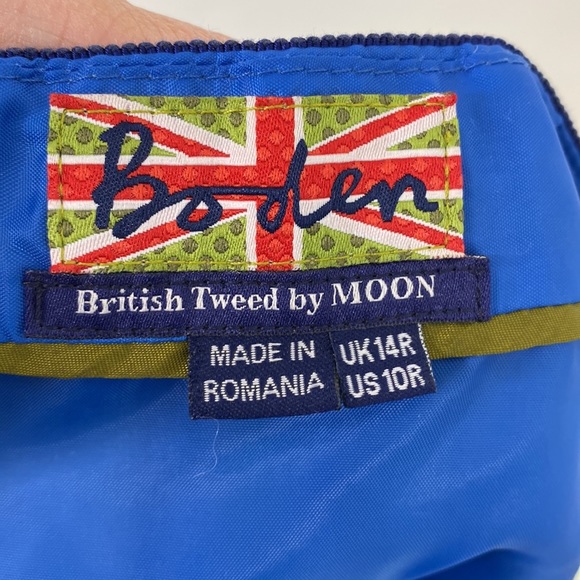 Boden Plaid Tweed Wool Skirt British Tweed by Moon - Picture 7 of 9